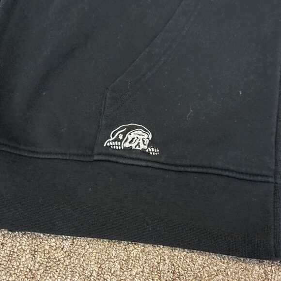 Vintage Lurking Class Full Zip Hoodie Men XL Flames + Skulls Black White - Picture 6 of 12